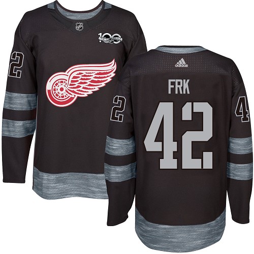 Adidas Red Wings #42 Martin Frk Black 1917-100th Anniversary Stitched NHL Jersey - Click Image to Close